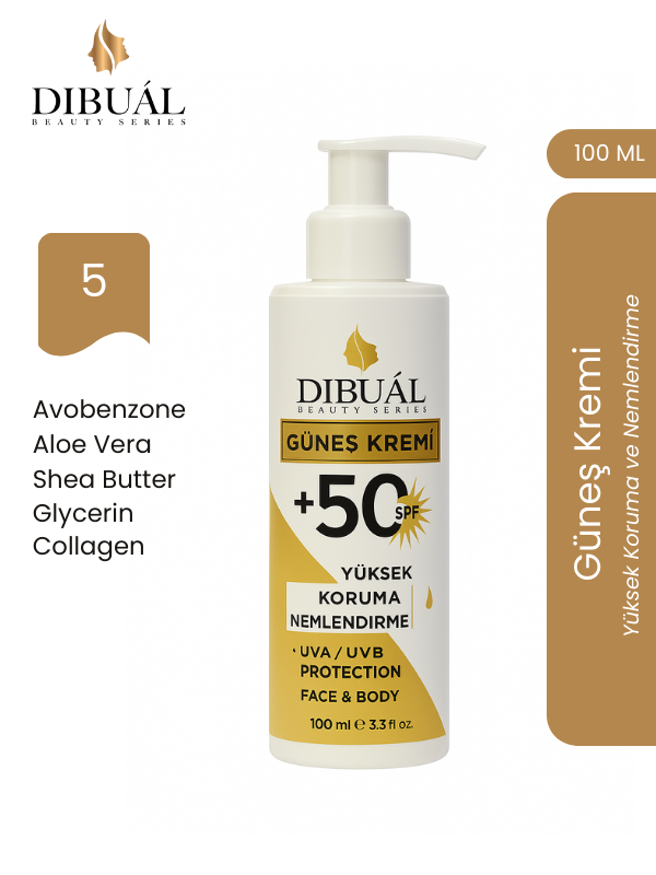Güneş Kremi SPF 50 doğal cilt bakım ürünü